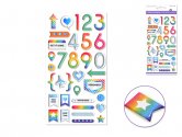 Forever In Time Puffy Foil Stickers - Rainbow Symbols