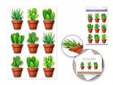 Forever In Time 3D Pop-Up Stickers - Succulents