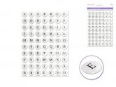 Forever In Time Epoxy Alphabet Buttons - Large Caps White