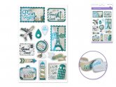 Forever In Time Clear Foil Stickers 3D - Bon Voyage