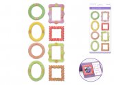 Forever In Time Epoxy Frame Medley Stickers - Baby Girl