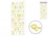 Forever In Time Clear Foil Stickers - Alphabet Gold