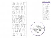 Forever In Time Clear Foil Stickers - Alphabet Silver