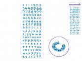 Forever In Time Gem Font Stickers - Aqua