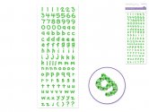 Forever In Time Gem Font Stickers - Lime Green