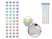 Forever In Time Holographic Stickers - Silver Heart