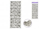 Forever In Time Glitter Stickers Shapes - Silver Hearts