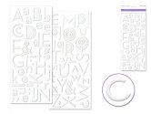 Forever In Time Puffy Font Stickers 2/pkg - White