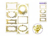 Forever In Time Elegant Foil Frames Stickers - Gold Medley 1