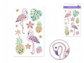 Forever In Time Crystal Art Stickers - Fancy Flamingos