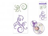Forever In Time Gem Art Swirl Stickers - Sage/Purple