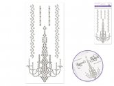 Forever In Time Gem Art Stickers - Chandelier Silver