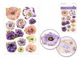 Forever In Time Floral Foil Stickers 3D - Pansy