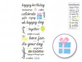 Forever In Time Clear Stickers Words & Sayings - Happy Birthday