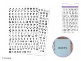 Forever In Time Clear Alphabet Mini Fonts 2 Sheets - Fancy