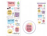 Forever In Time Clear Stickers - Sisters Forever