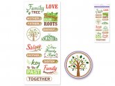 Forever In Time Clear Stickers - Family Tree