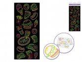Forever In Time Glitter Neon Stickers - Fast Food