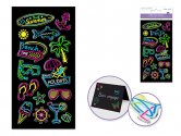 Forever In Time Puffy Neon Stickers - Summer Holidays