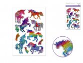 Forever In Time 3D Puffy Glitter Stickers - Unicorn