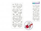 Forever In Time Art Therapy Glitter Stickers - Heart Floral