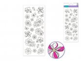 Forever In Time Art Therapy Glitter Stickers - Flowers