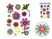 Forever In Time 3D Glitter Stickers - Floral Medley