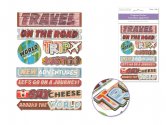 Forever In Time Chipboard Stickers - Travel