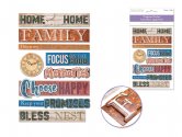 Forever In Time Chipboard Stickers - Family