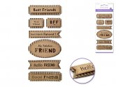 Forever In Time Handmade Kraft Stickers - Friends Forever