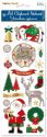 Forever In Time Holiday Trendz Foil Chipboard Stickers - Santa