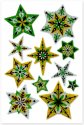 Forever In Time Holiday Trendz Foil Glitter Stickers - Star Snow