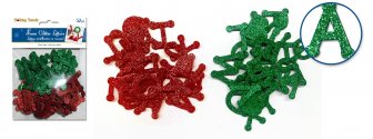 Forever In Time Holiday Trendz Foam Glitter Letters - 52 Red/Gre