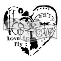 Crafter's Workshop Template 6"X6" Love To Fly