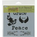 Crafter's Workshop Template 6"X6" Peace Doves