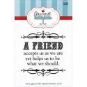 Gourmet Rubber Stamps Cling Stamps 2.75"X4.75" A Friend Accepts