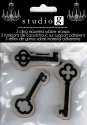 Studio G Mini Rubber Cling Stamps-Keys 3pc