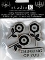Studio G Mini Rubber Cling Stamps-Thinking of You 4 pc