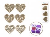 Craft Medley Laser Cut Ornate Wood Shapes 6 pc - Heart