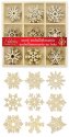 Holiday Wood: 45pc Mini Wood Emb in 9-Comp Box - Snowflakes