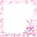 Scrapbooking Paper 12" x 12" - Baby Girl Bunny