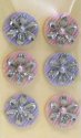 Embellishment Stickers - Metal Flowers, Pink and Lavender