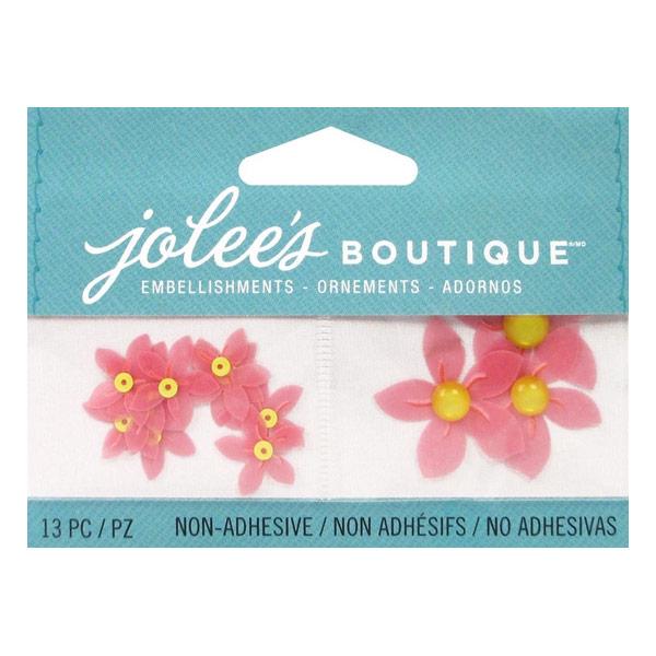 Jolee\'s Boutique Small-Lt Red Flowers Yellow Centre
