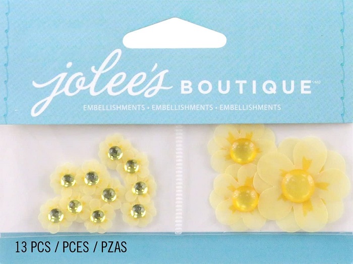 Jolee\'s Boutique Small-Yellow Vellum Daisies