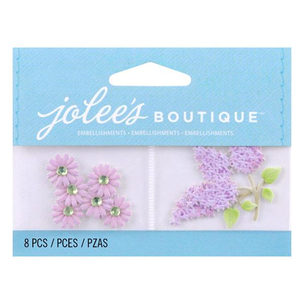 Jolee\'s Boutique Small-Lt Purple Daisies & Lilacs