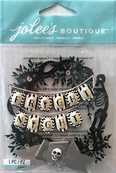 Jolee\'s Boutique-Spooky Wreath B & W