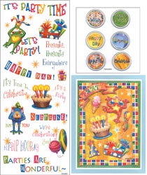 Coordinating Embellishments 3 Sheets/Pkg - Birthday