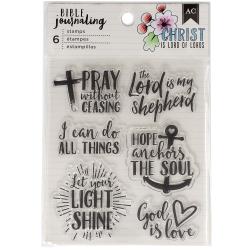 American Crafts Bible Journaling Clear Acrylic Stamps God Is Lov