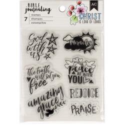 American Crafts Bible Journaling Clear Acrylic Stamps God With U