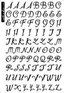 Sticko Architecture Rub-ons - Seville Swirl Alphabet